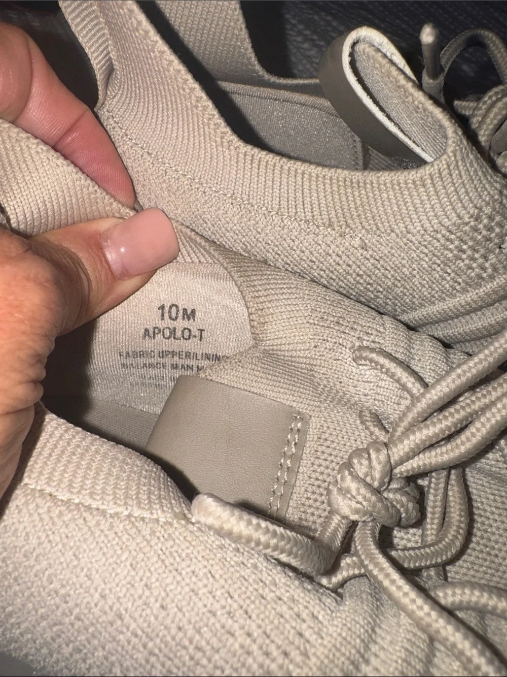 Apolo Beige Knit Athletic Sneakers